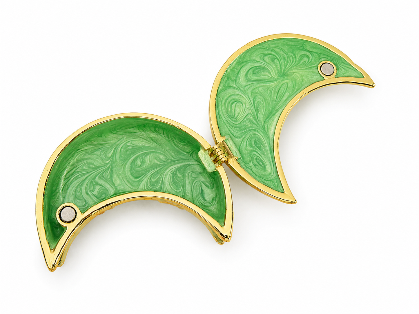 Mint Half Moon Trinket Box